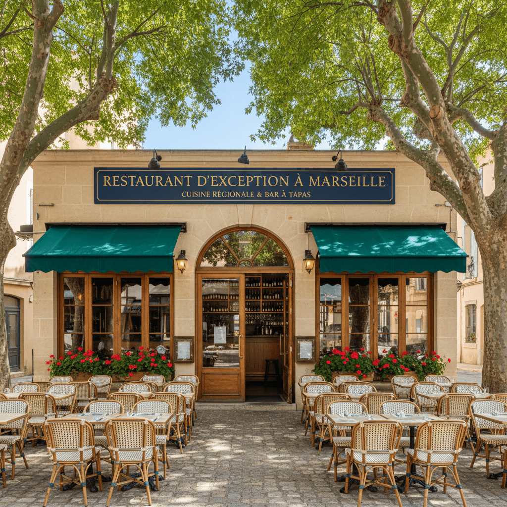 Restaurant 112m² à Marseille : terrasse - licence IV