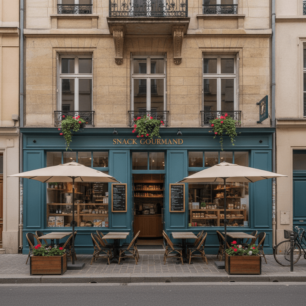 Snack 131m² à Lyon : terrasse
