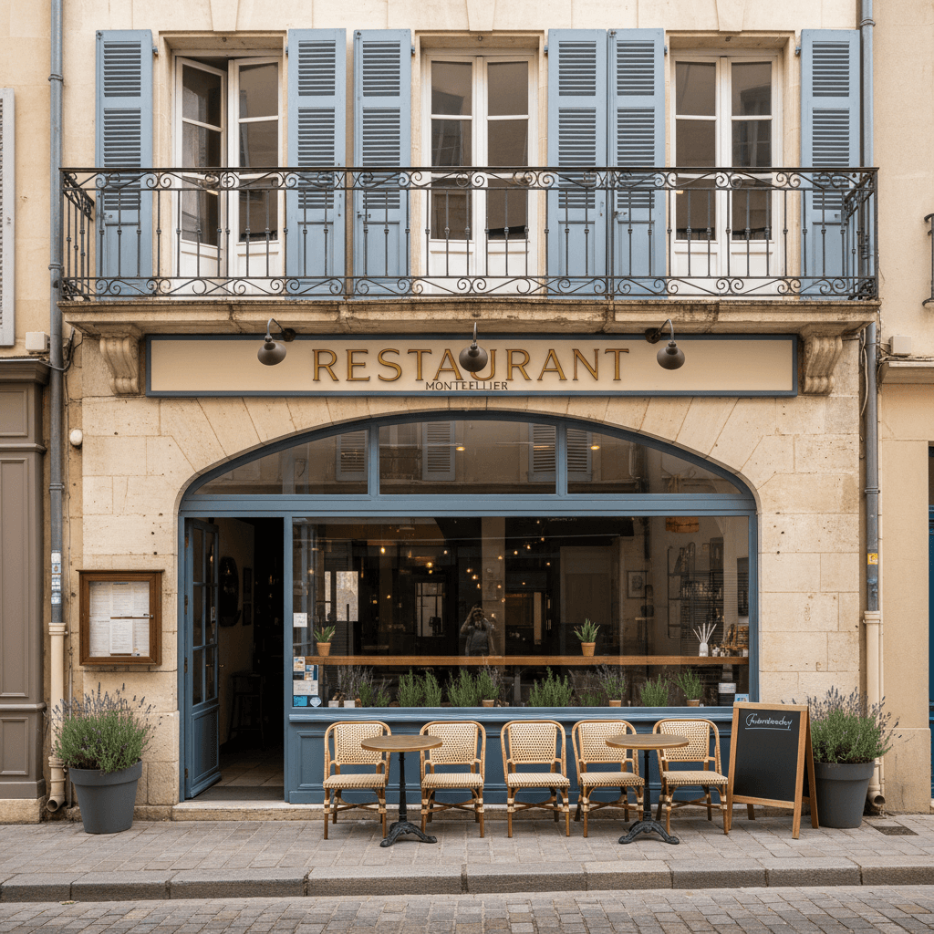 Restaurant 45m² à Montpellier : terrasse - licence IV