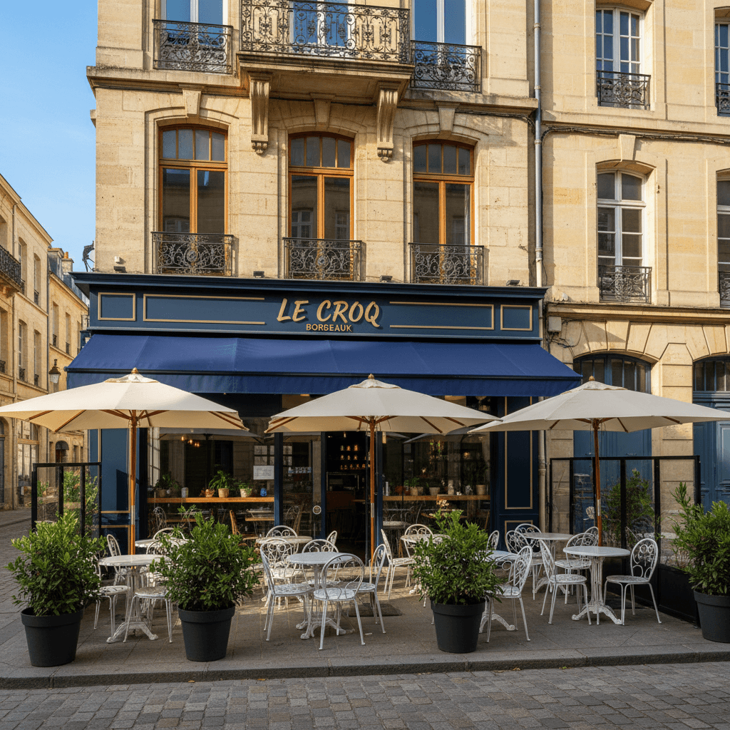 Fast-food 75m² à Bordeaux : terrasse - licence IV