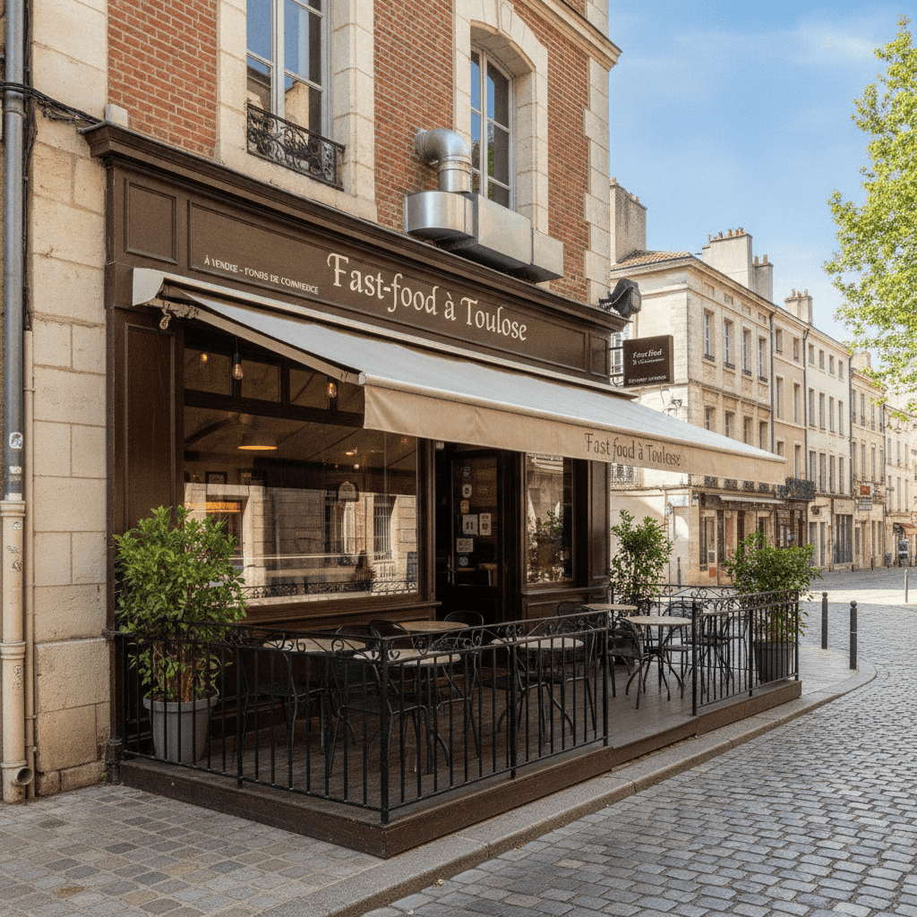 Fast-food à Toulouse : terrasse - extraction
