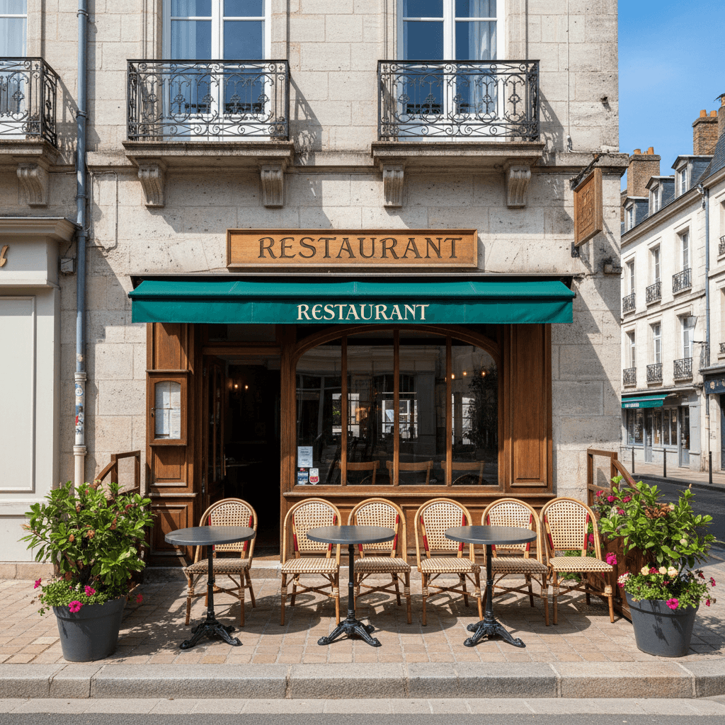Restaurant 25m² à Tours : terrasse - licence IV