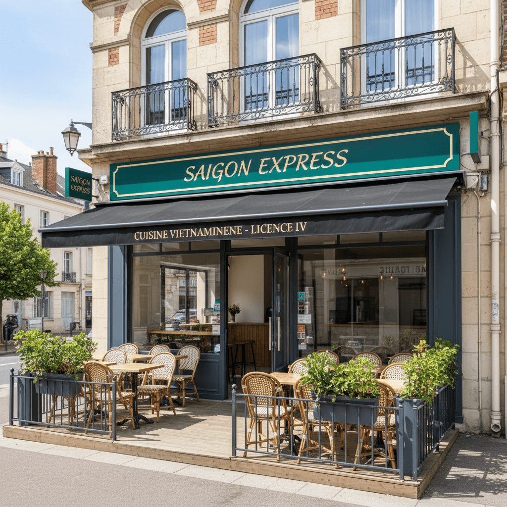 Fast-food 55m² à Reims : terrasse - licence IV