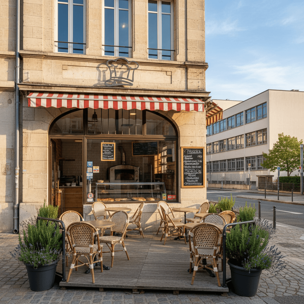 Fast-food à Grenoble : terrasse - extraction