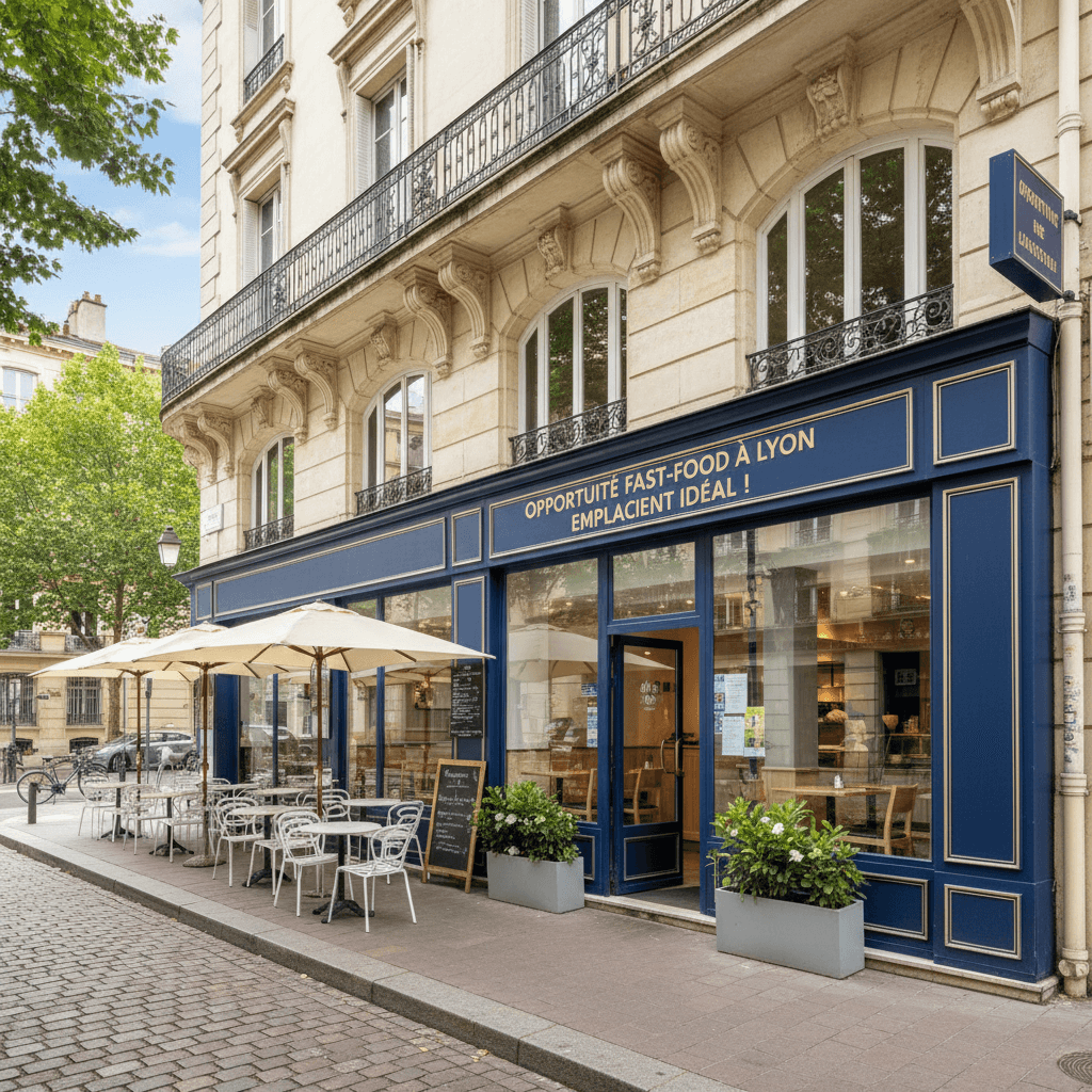 Fast-food à Lyon : terrasse - licence IV
