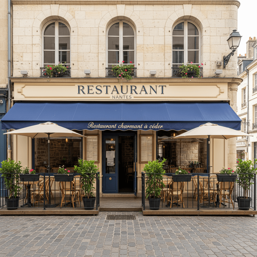 Restaurant 90m² à Nantes : terrasse - extraction