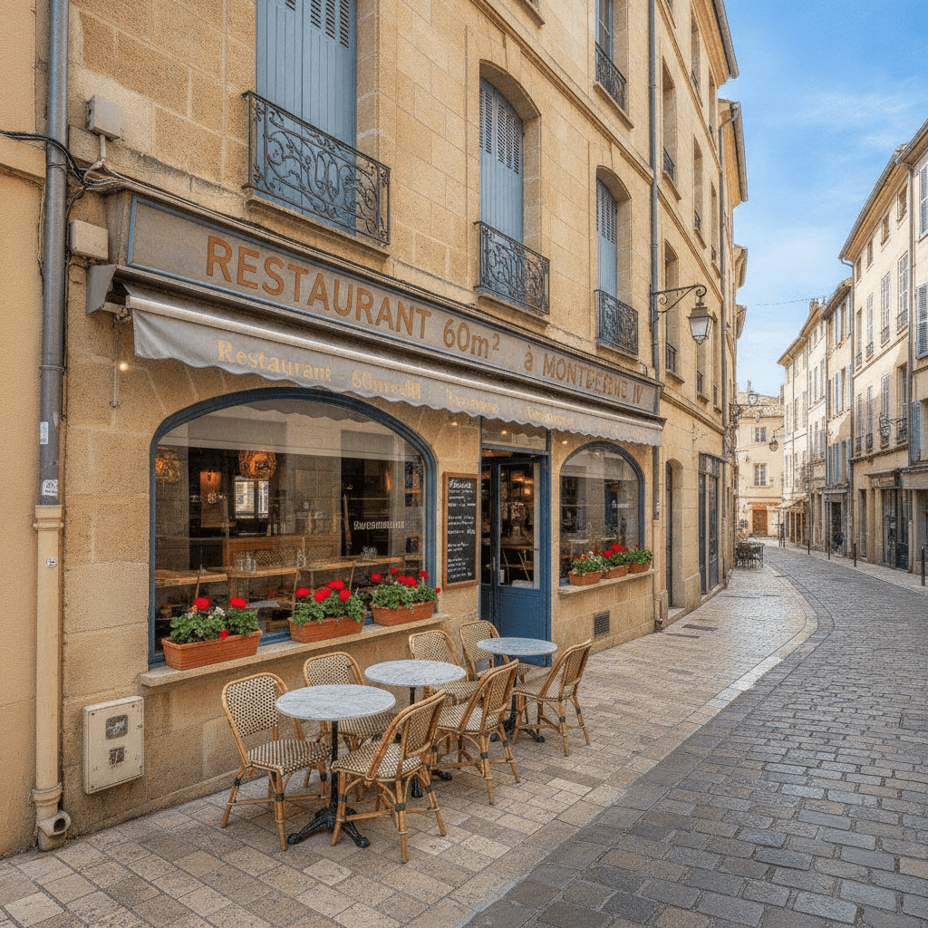 Restaurant 60m² à Montpellier : terrasse - licence IV