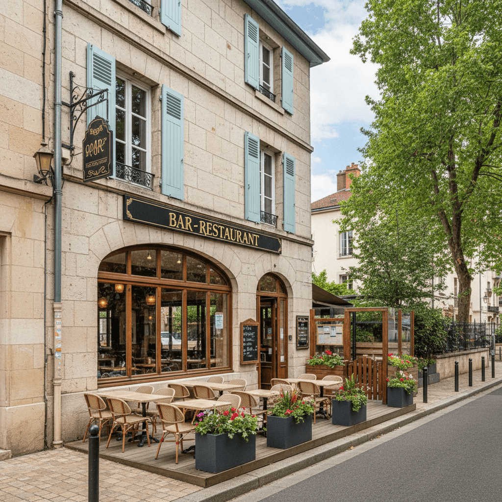 Restaurant à Grenoble : terrasse - licence IV