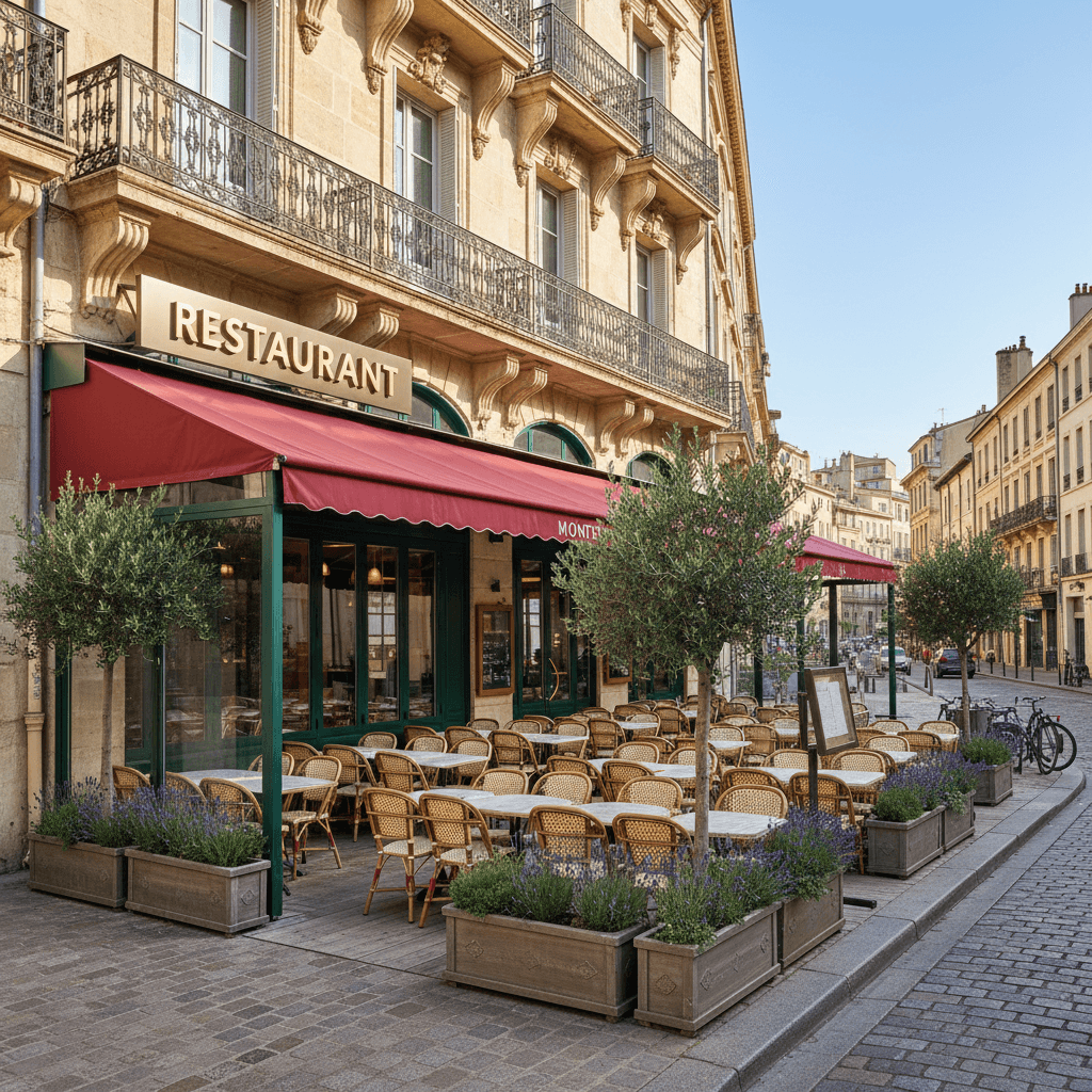 Restaurant 250m² à Montpellier : terrasse - extraction