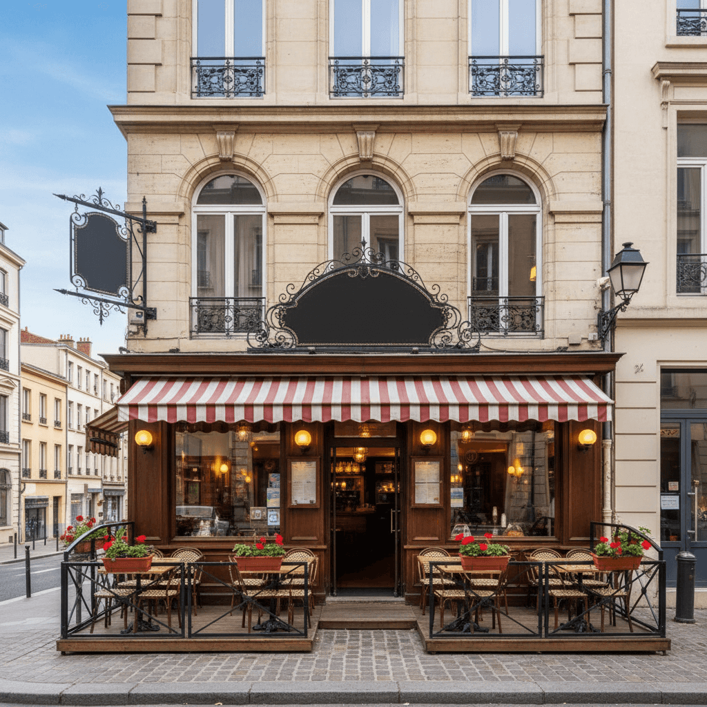 Restaurant 94m² à Lyon : terrasse - licence IV
