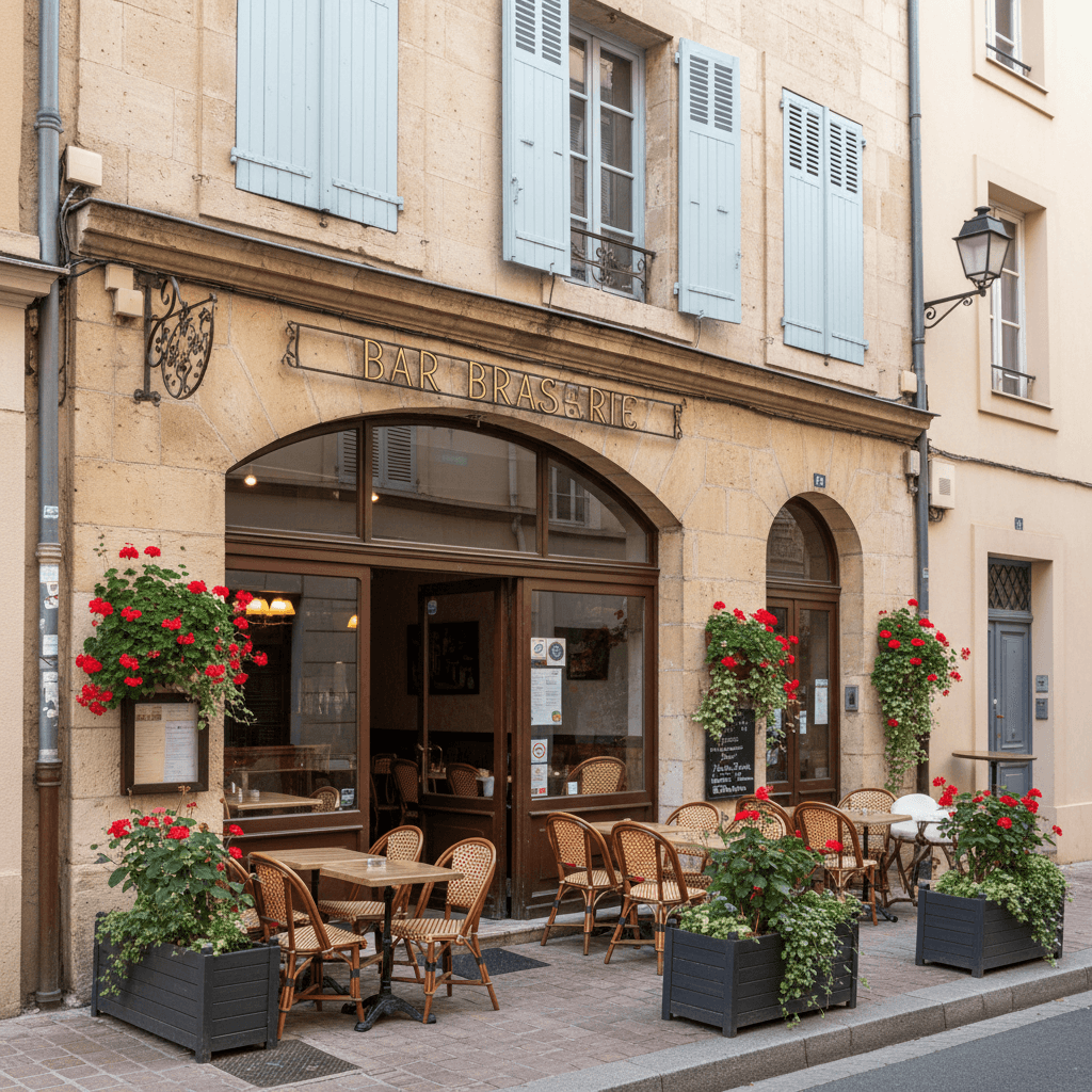 Bar-brasserie 61m² à Montpellier : terrasse - licence IV