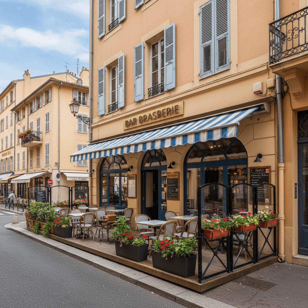 Bar-brasserie 115m² à Nice : terrasse - licence IV