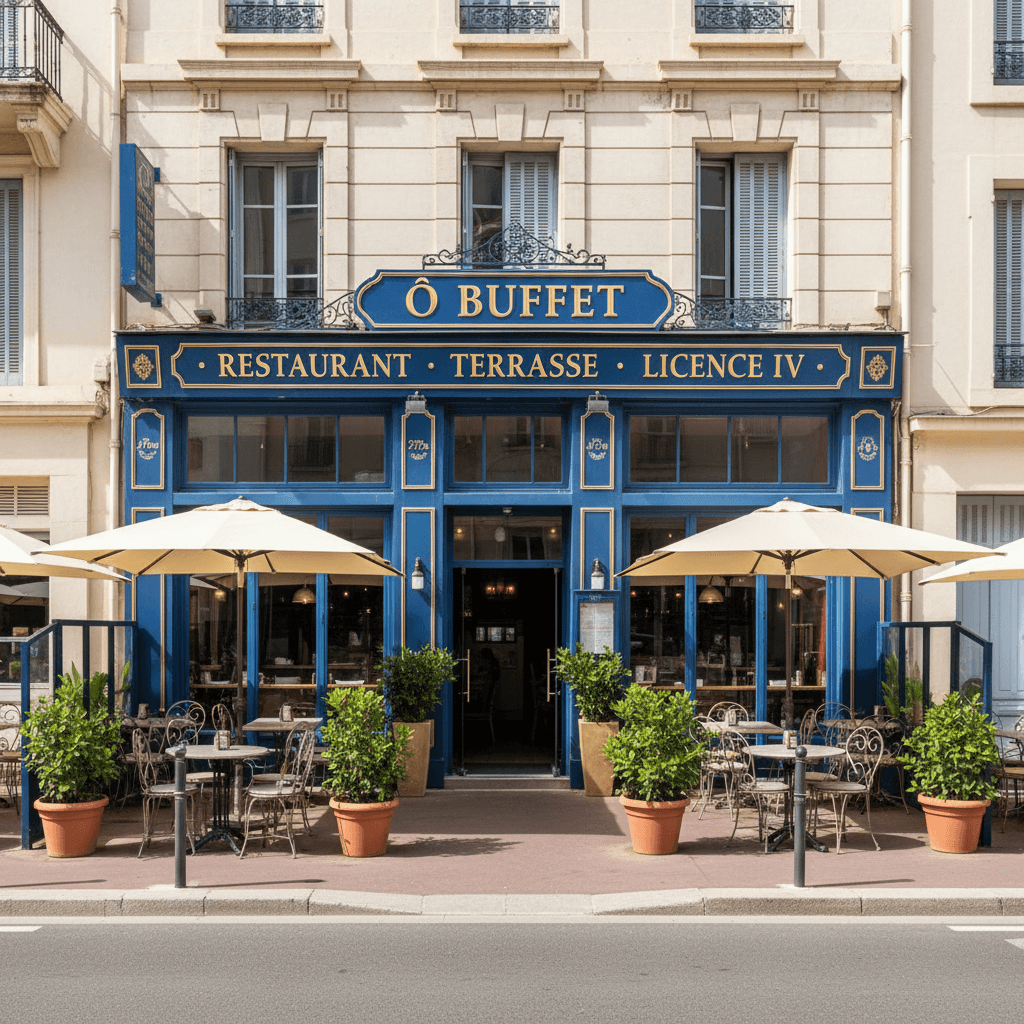 Restaurant 276m² à Marseille : terrasse - licence IV