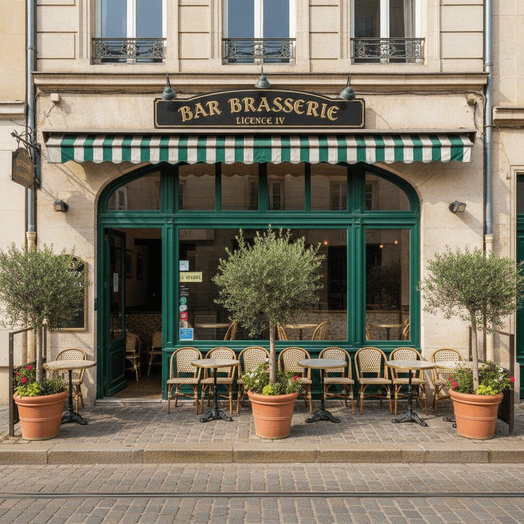 Bar-brasserie à Lyon : terrasse - licence IV