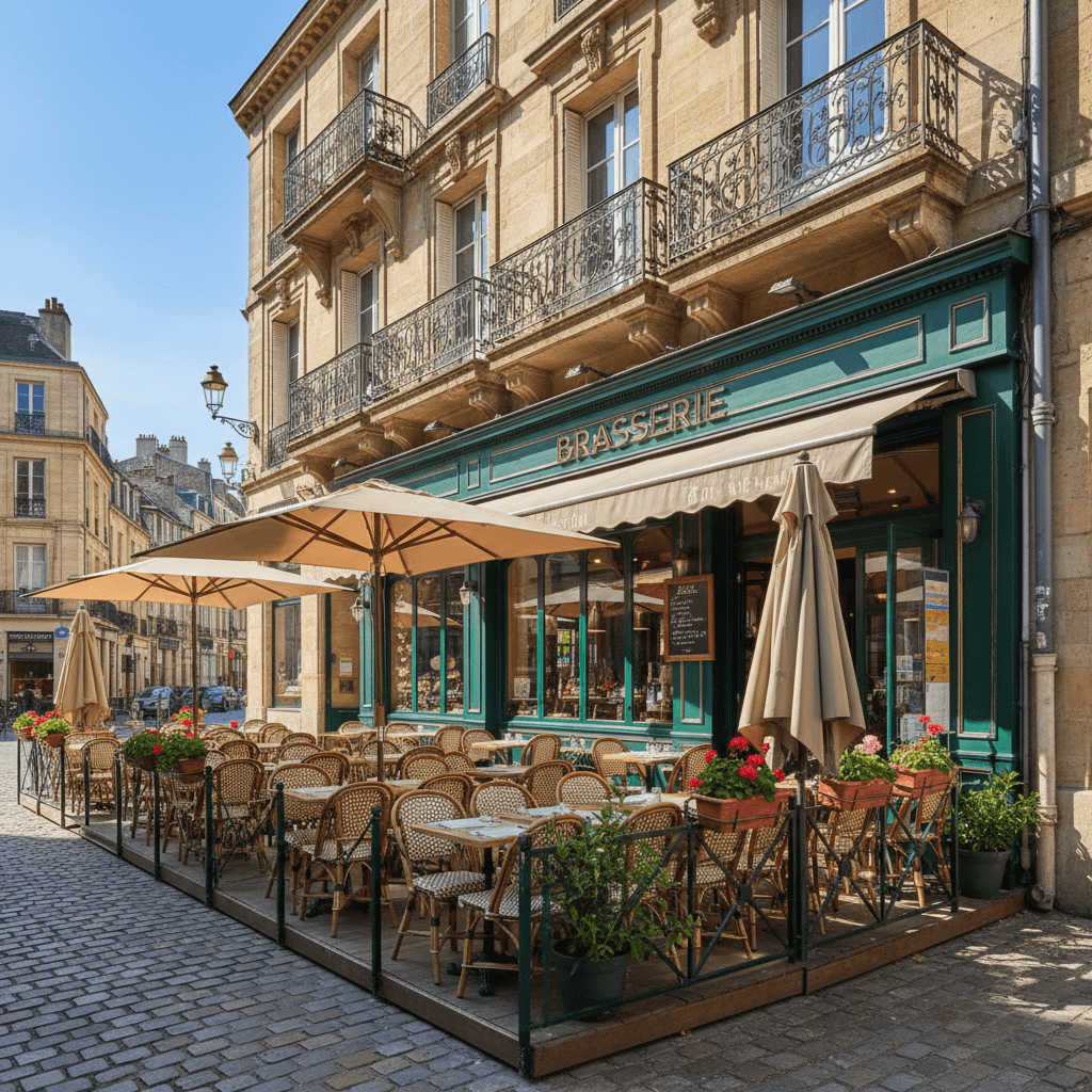 Bar-brasserie 110m² à Bordeaux : terrasse - licence IV