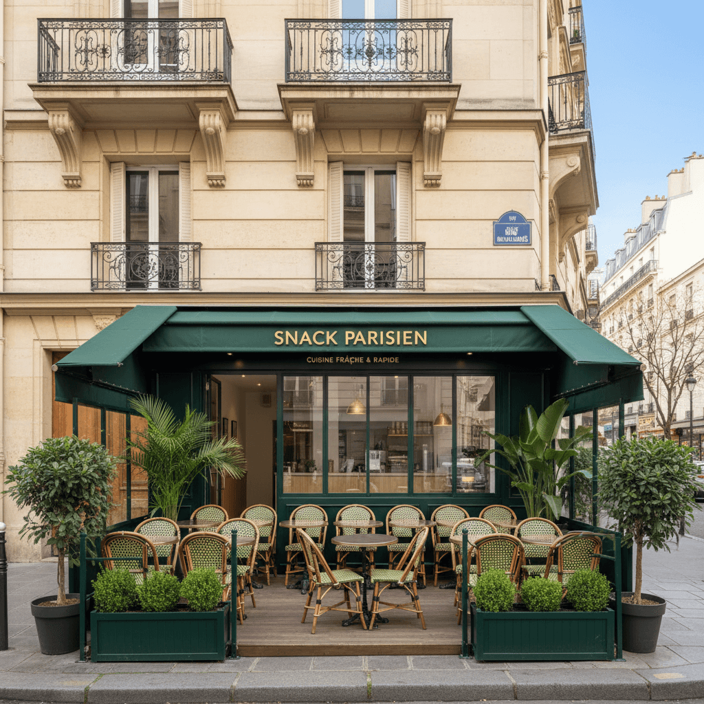 Snack 13 couverts à Paris : terrasse