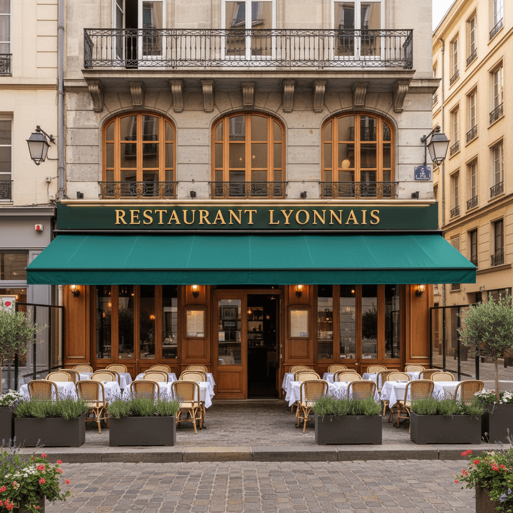 Restaurant 110m² à Lyon : terrasse - extraction