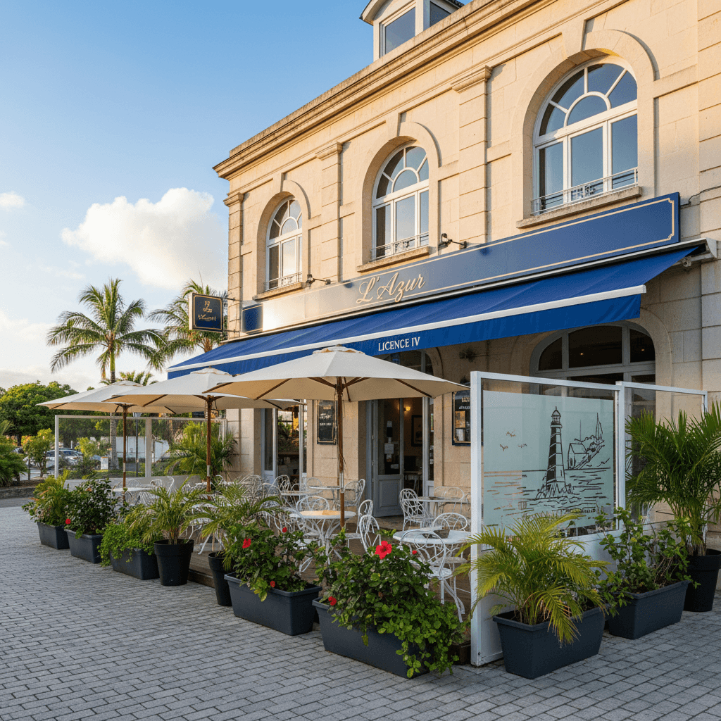 Restaurant à Saint-Leu : terrasse - licence IV