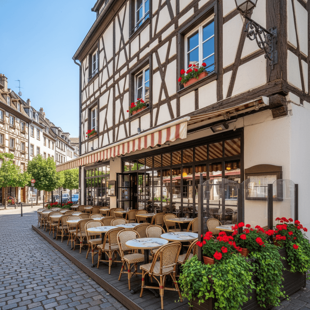 Restaurant 120m² à Strasbourg : terrasse - licence IV