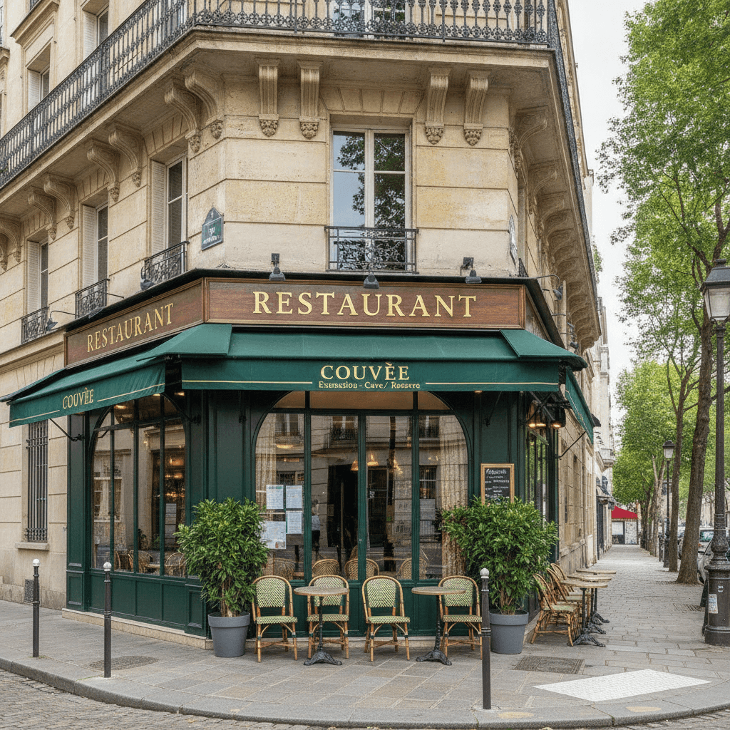 Restaurant 1 couverts à Paris : extraction - cave/réserve