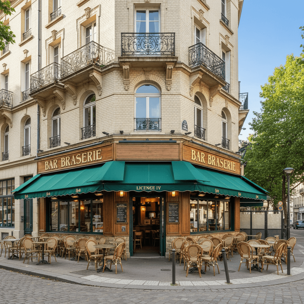 Bar-brasserie 125m² à Lille : terrasse - licence IV