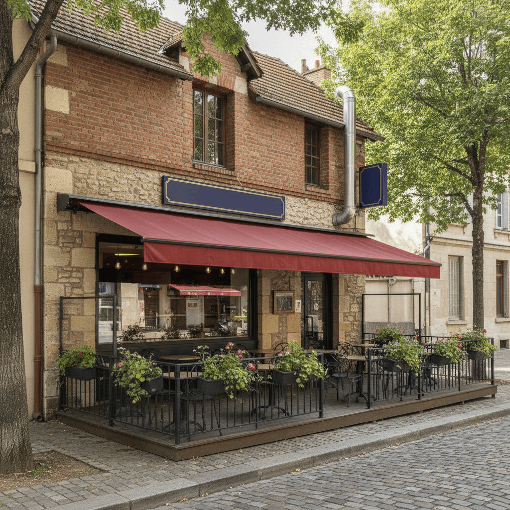 Fast-food 77m² à Toulouse : terrasse - extraction