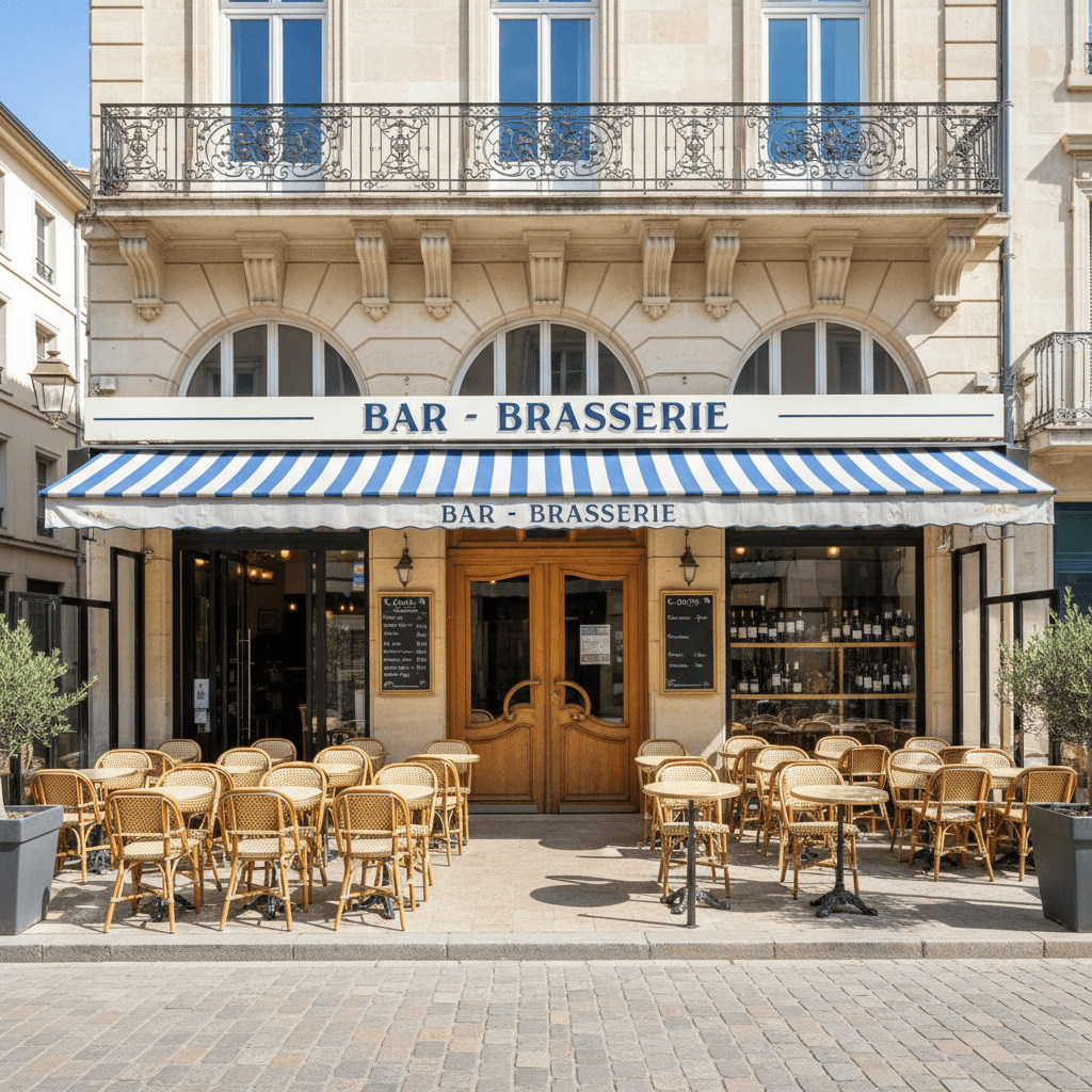 Bar-brasserie 300m² à Montpellier : terrasse - licence IV