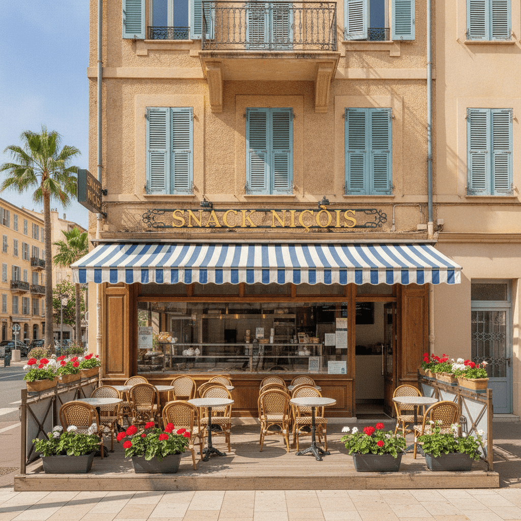 Snack 25m² à Nice : terrasse