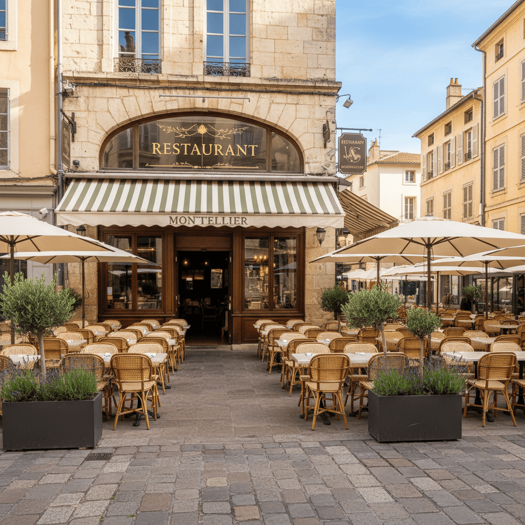 Restaurant à Montpellier : terrasse - extraction