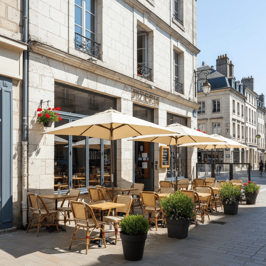 Restaurant 100m² à Rouen : terrasse - extraction