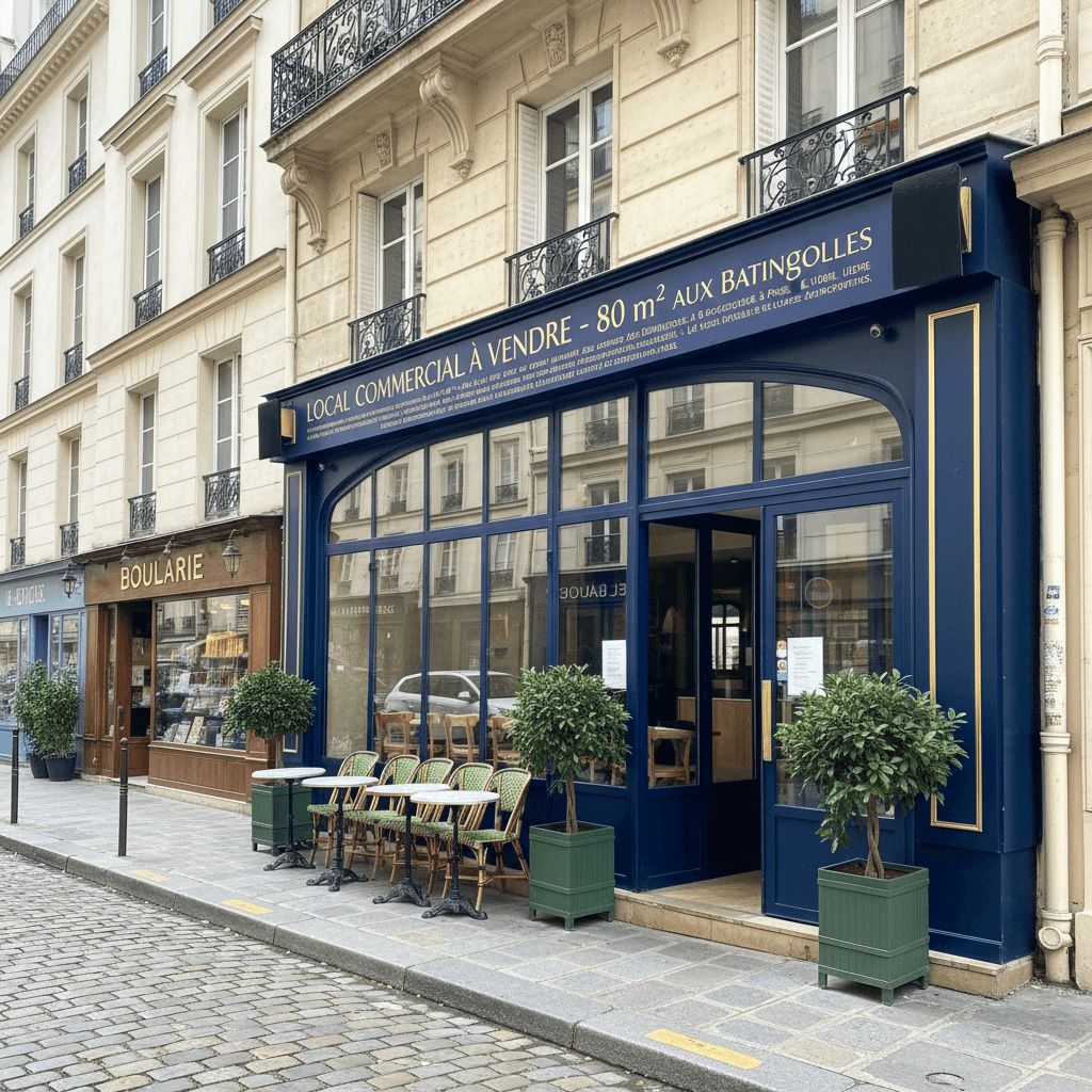 Local Commercial à Vendre - 80 m² aux Batignolles