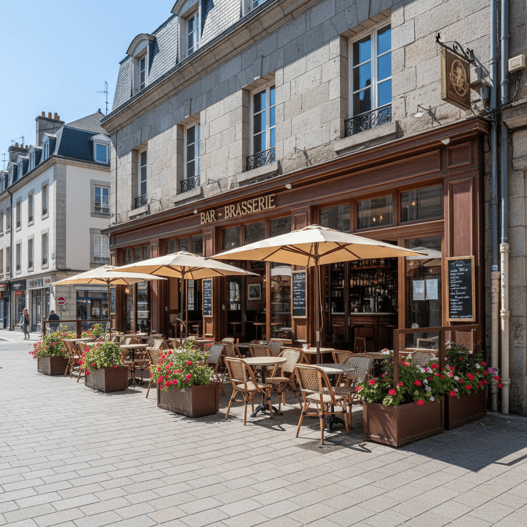 Bar-brasserie 60m² à Clermont-Ferrand : terrasse - licence IV