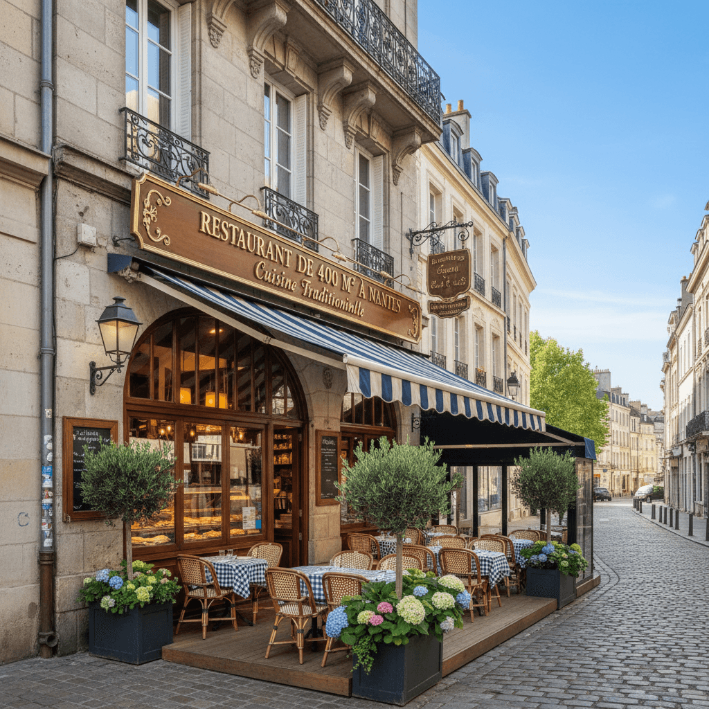 Restaurant 400m² à Nantes : terrasse - licence IV