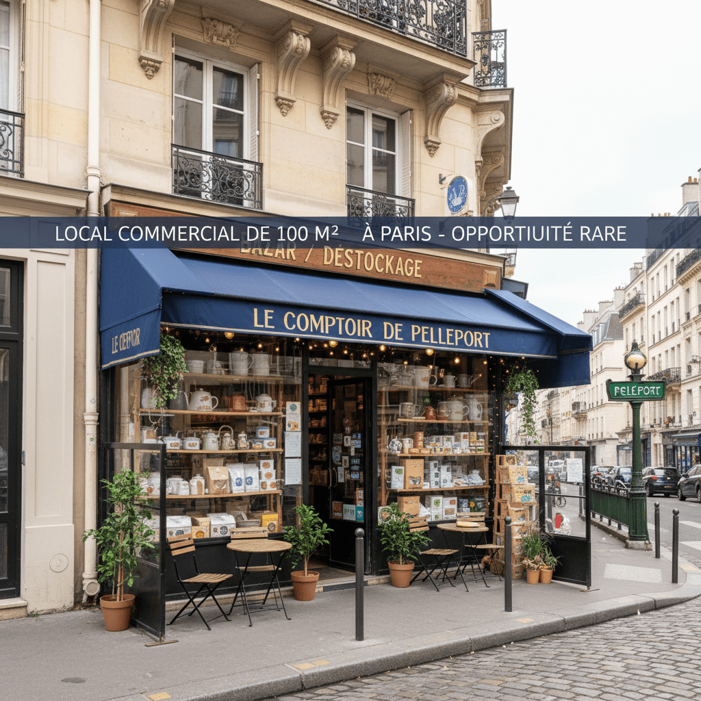 Local Commercial de 100 m² à Paris - Opportunité Rare