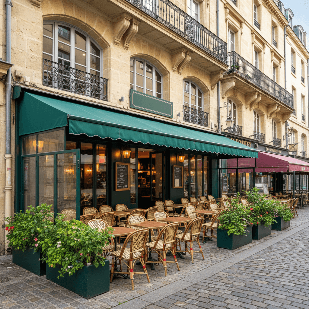 Restaurant 120m² à Bordeaux : terrasse - extraction
