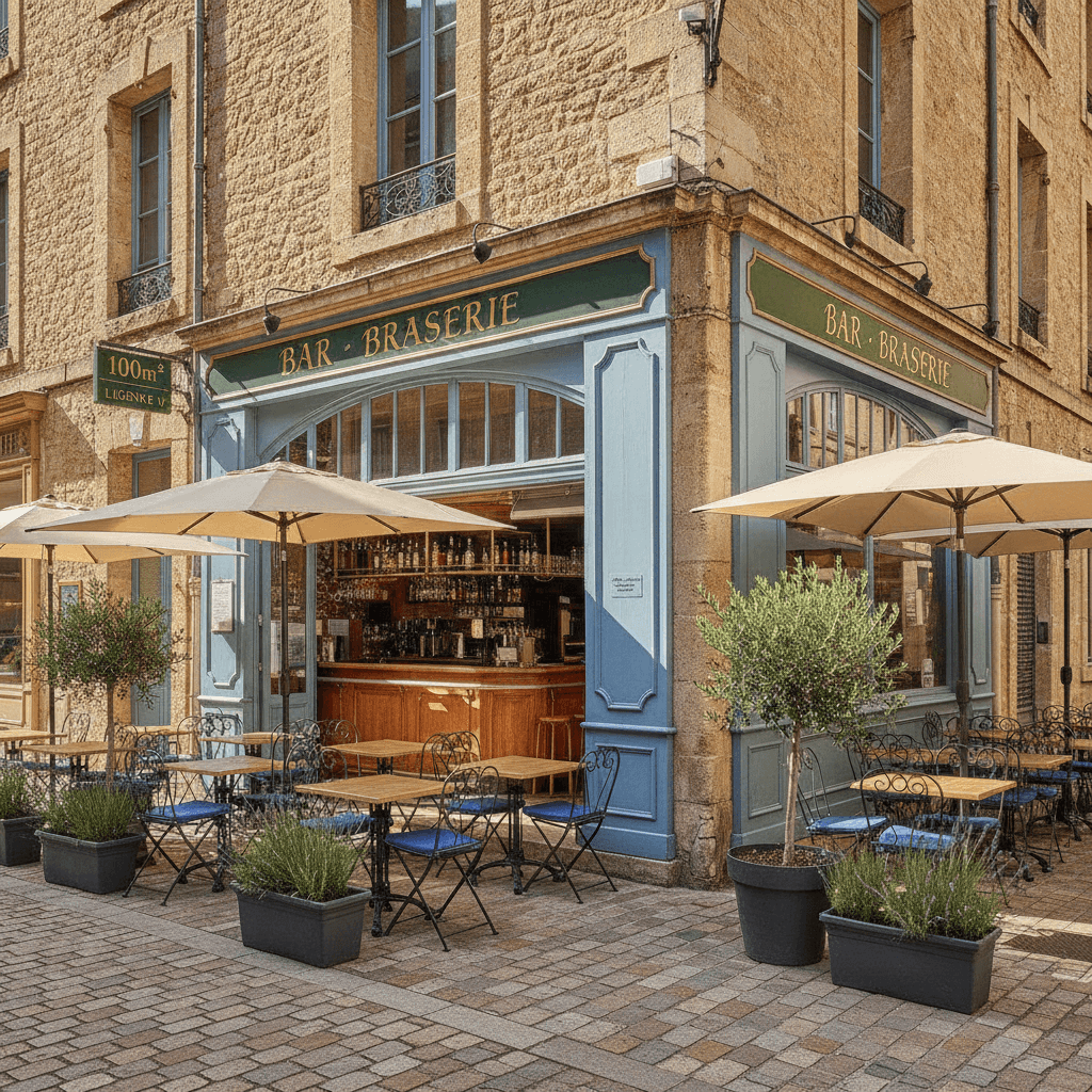 Bar-brasserie 100m² à Montpellier : terrasse - licence IV