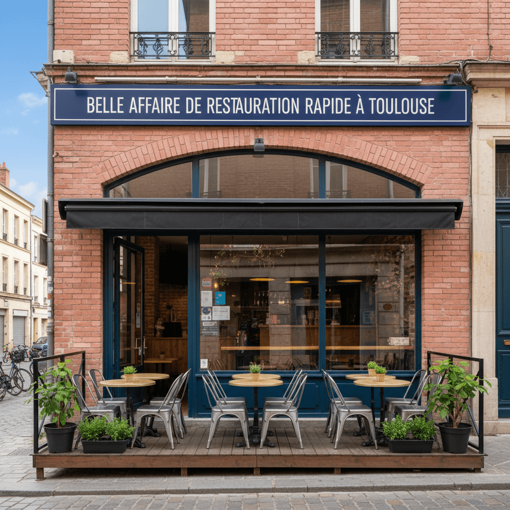 Fast-food à Toulouse : terrasse - licence IV