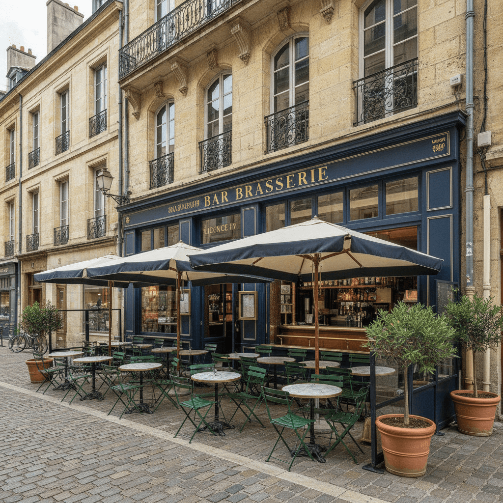 Bar-brasserie 150m² à Bordeaux : terrasse - licence IV