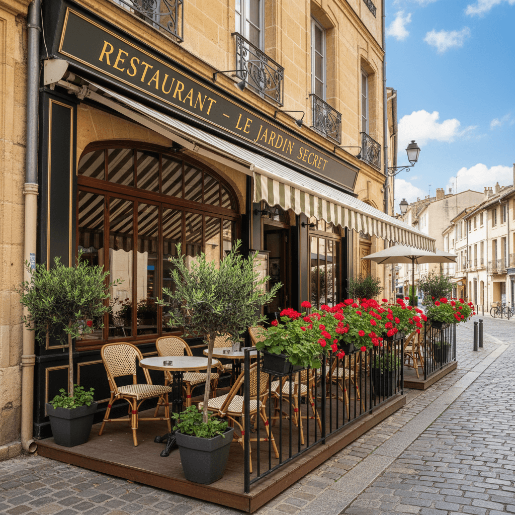 Restaurant 420m² à Montpellier : terrasse - extraction