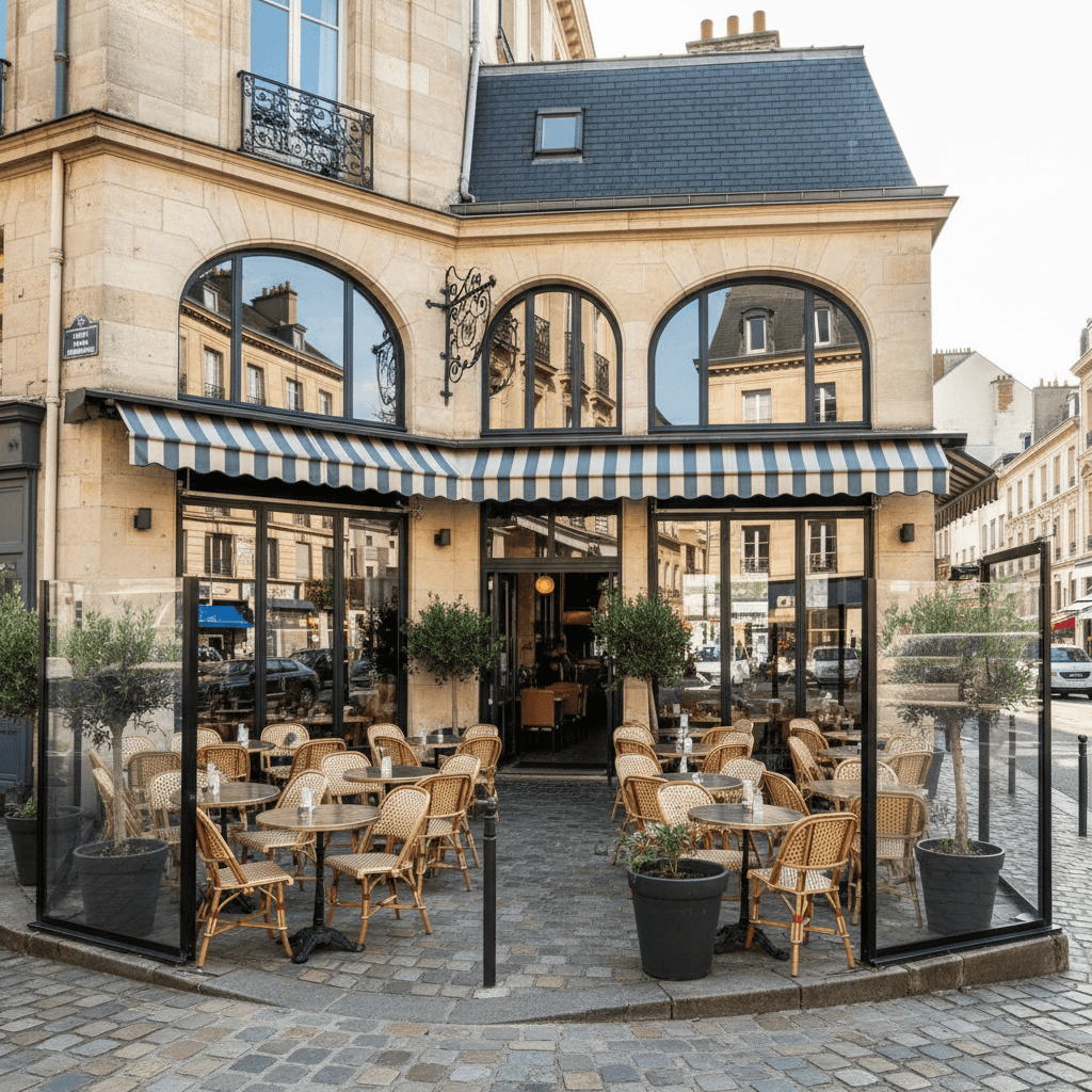 Restaurant 200m² à Nantes : terrasse - extraction