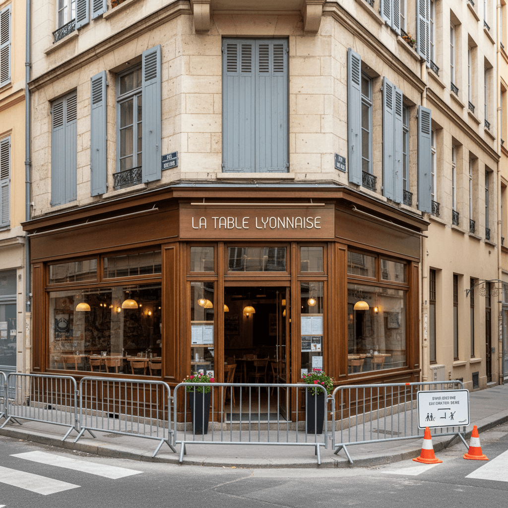 Restaurant 90m² à Lyon : terrasse - extraction