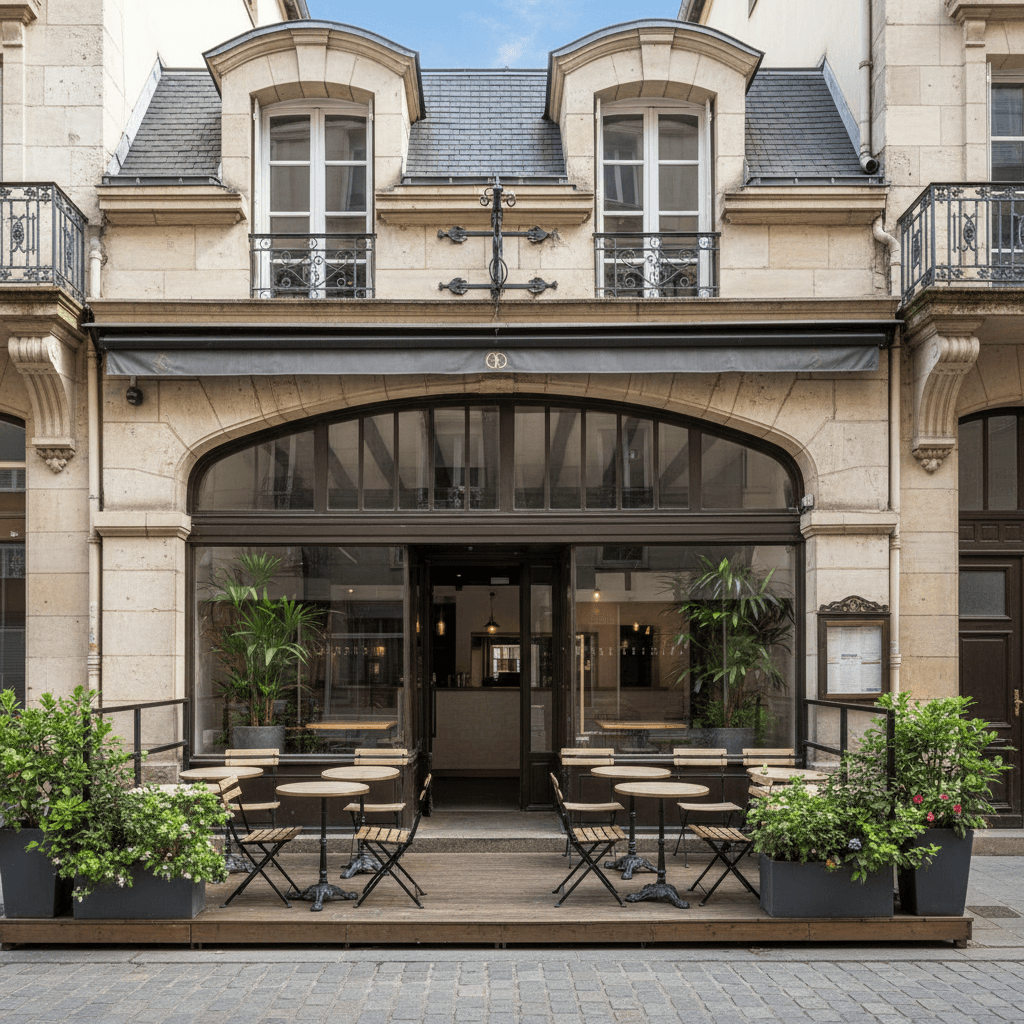 Restaurant 120m² à Grenoble : terrasse - extraction