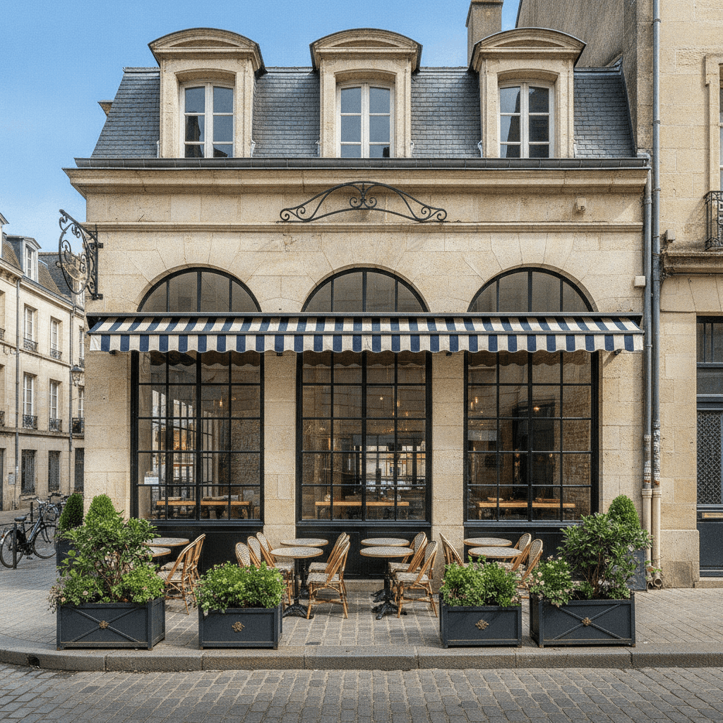 Restaurant 210m² à Rennes : terrasse - extraction