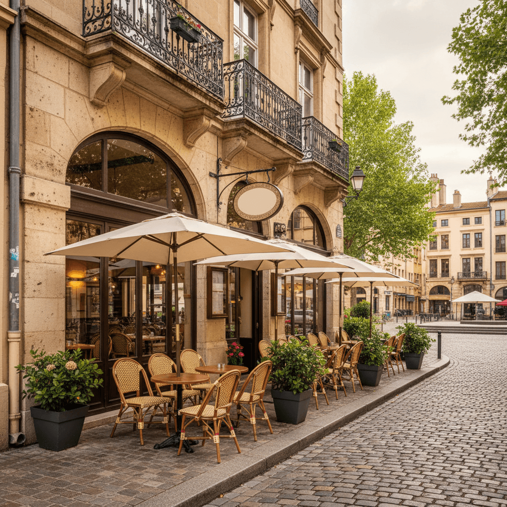 Restaurant 110m² à Lyon : terrasse - extraction