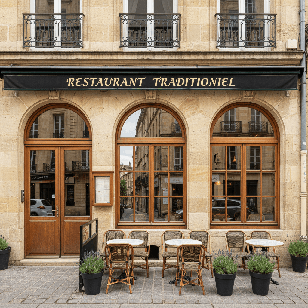 Restaurant 110m² à Bordeaux : terrasse - extraction