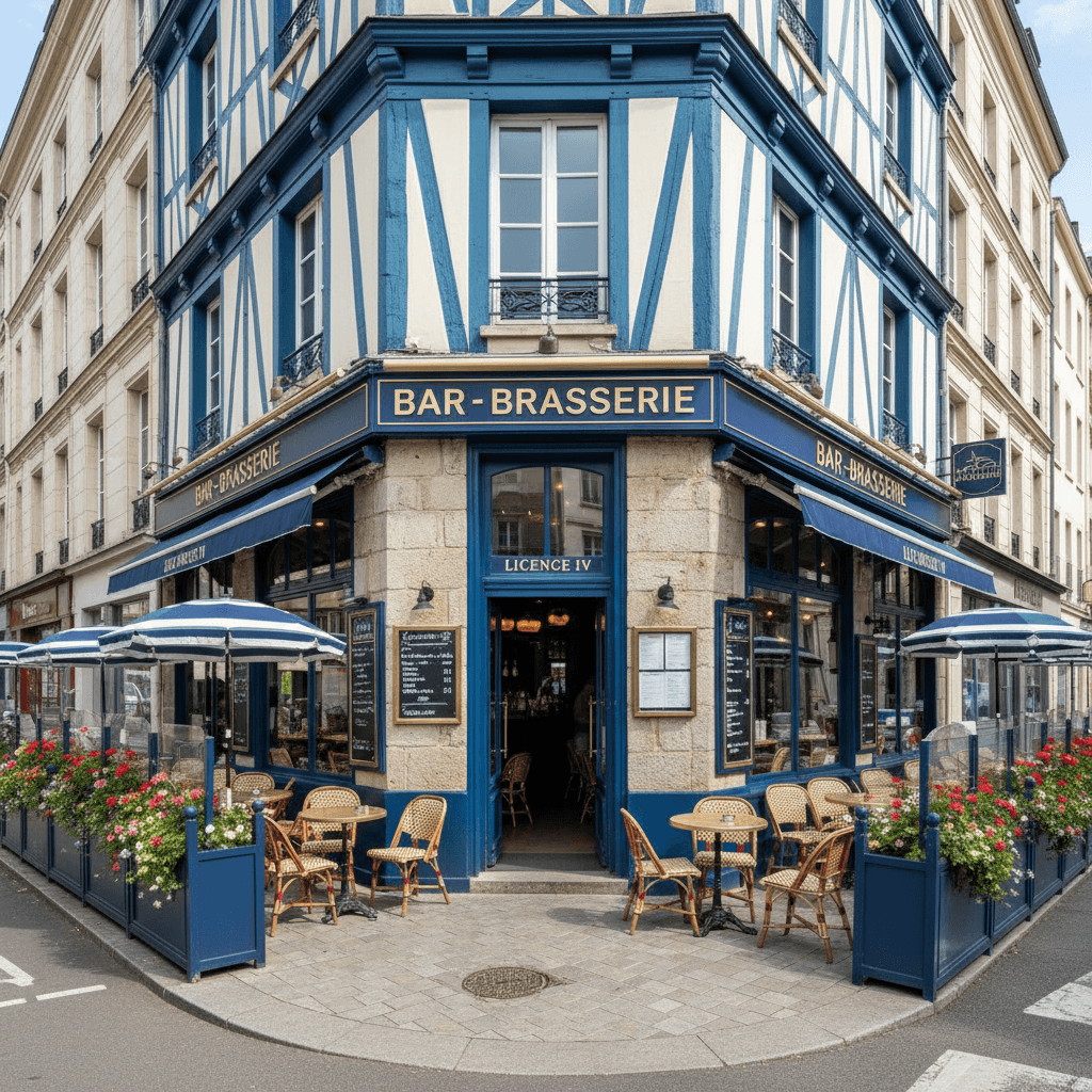 Bar-brasserie 120m² à Rouen : terrasse - licence IV