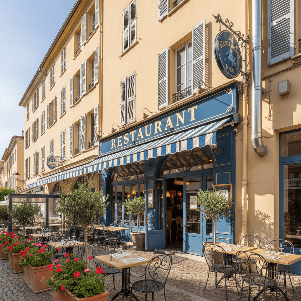 Restaurant à Nice : terrasse - extraction
