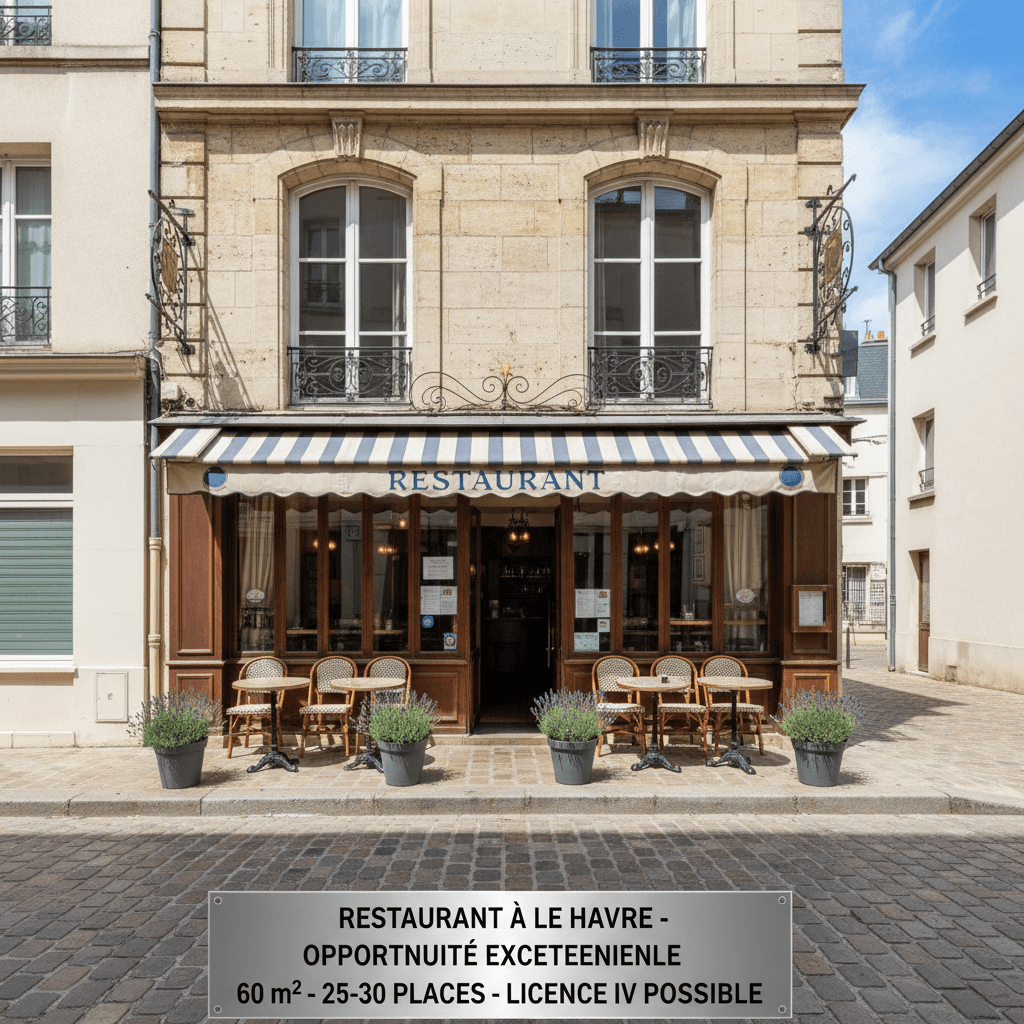 Restaurant 60m² à Le Havre : licence IV