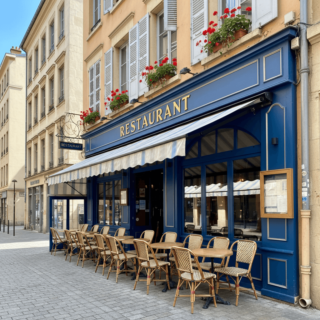 Restaurant 90m² à Lyon : terrasse - licence IV