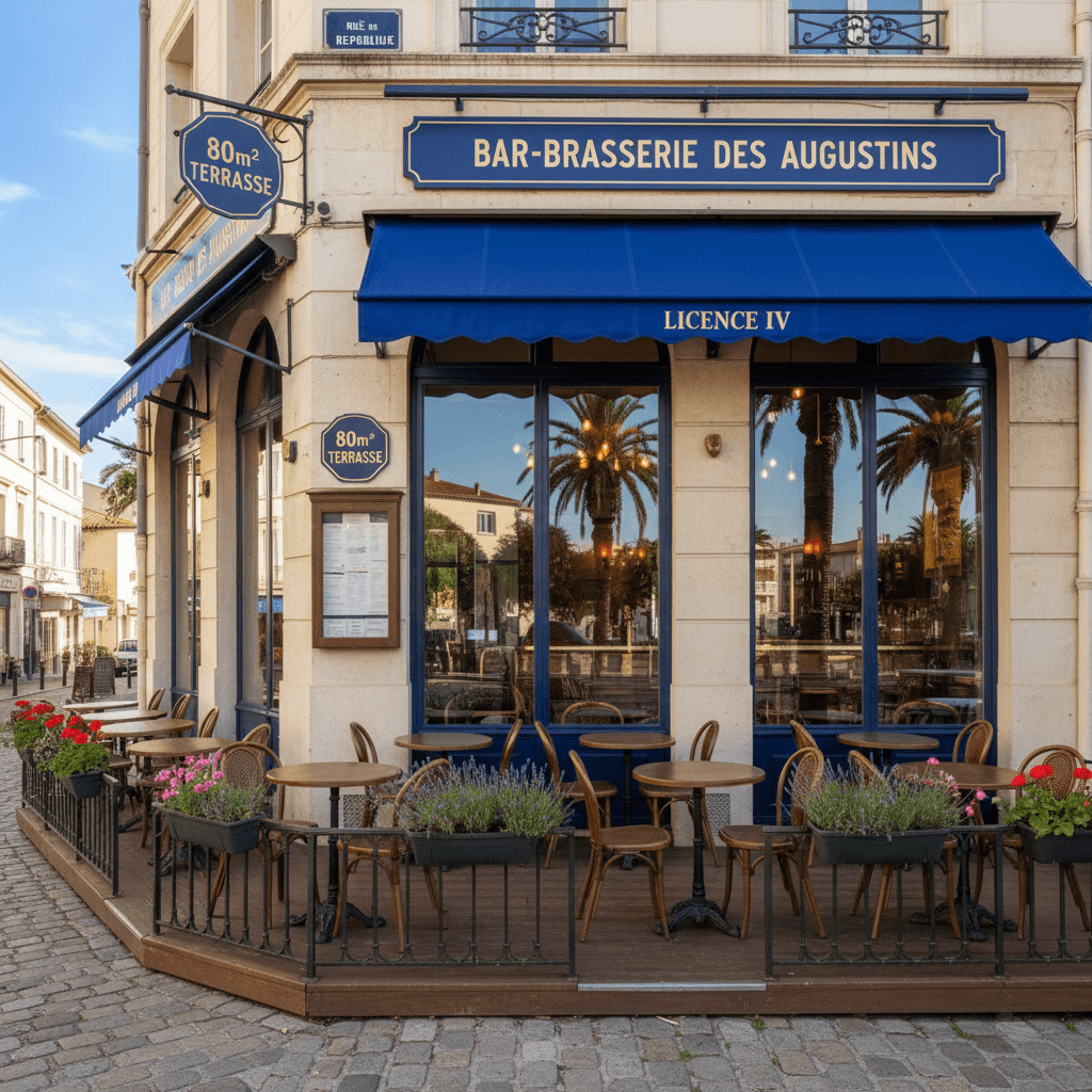 Bar-brasserie 80m² à Saint-Raphaël : terrasse - licence IV